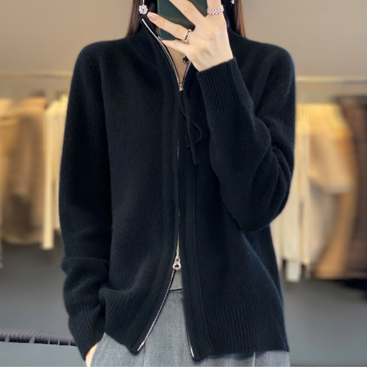 Trudi - Wool Cashmere Zipper Cardigan