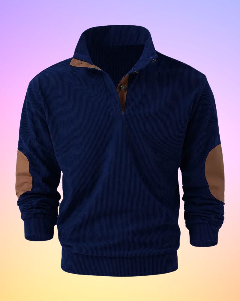 Schorsch - Solid Color Half Open Long Sleeve Shirt