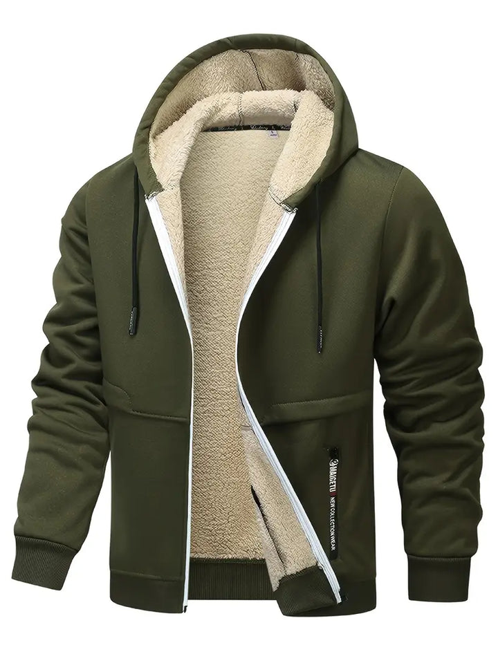 Helge - Casual Long Sleeve Zip-Up Hoodie