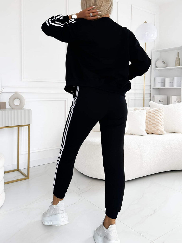 Kendra - Round Neck Jacket and Pant 3 Piece Set