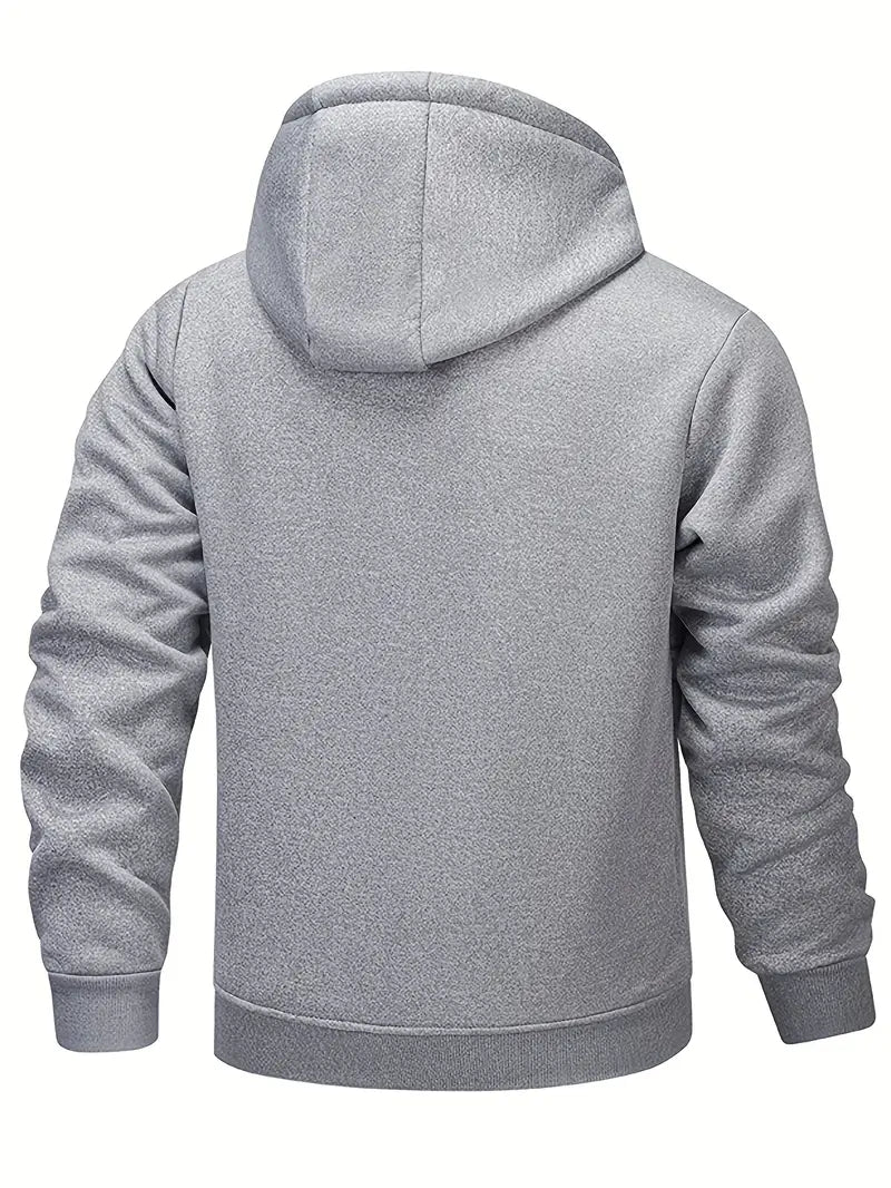 Helge - Casual Long Sleeve Zip-Up Hoodie