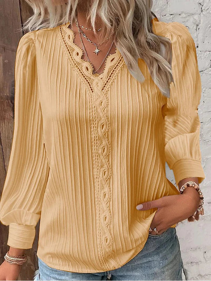 Lakisha - V-neck Long Sleeve Blouse