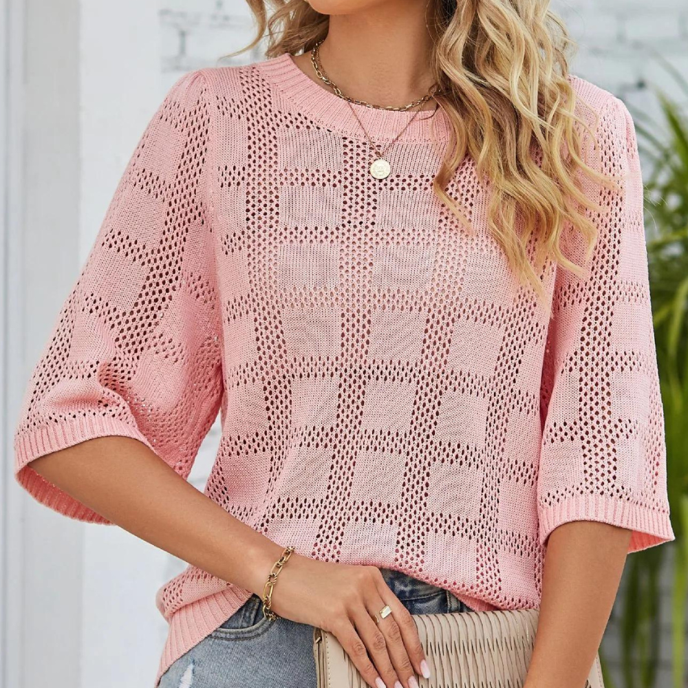Naira - Round Neck Knitted Blouse