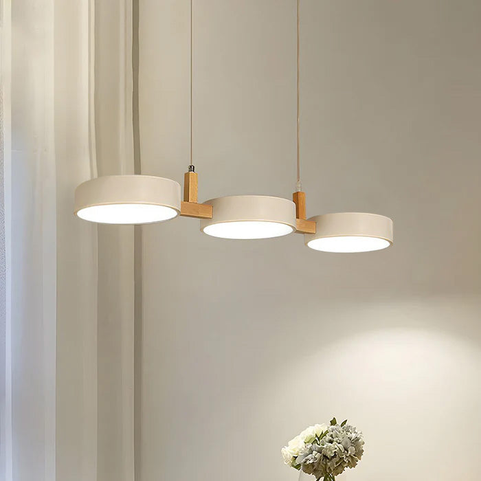 Lumévo - Cylinder Pendant Lamp Scandinavian Metal And Wood Design