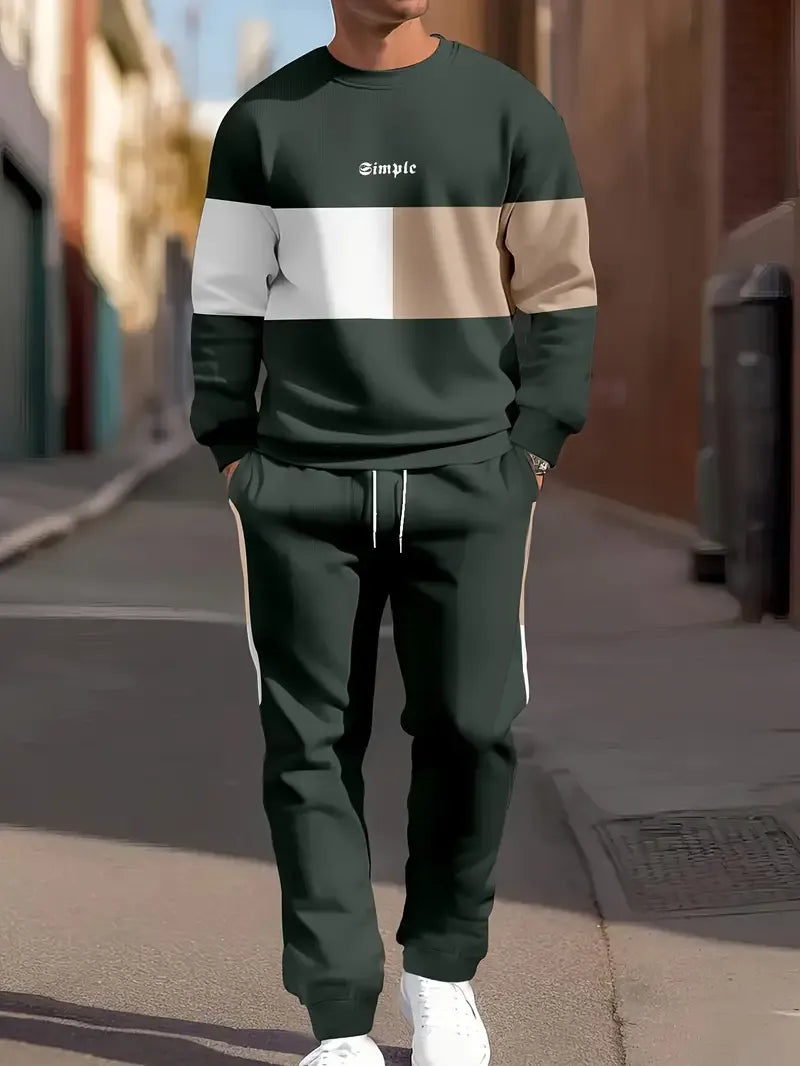 Brigham - Colorblock Round Neck Tracksuit