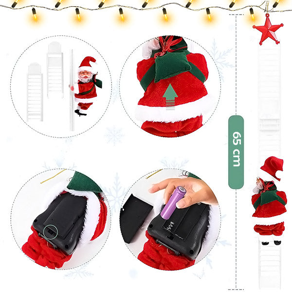 ClimbingLadder - Santa Claus Climbs up the Ladder