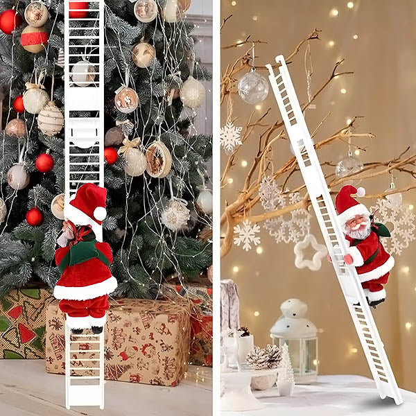 ClimbingLadder - Santa Claus Climbs up the Ladder