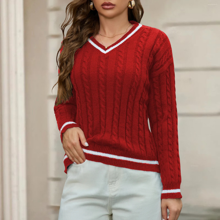 Noelle - Long Sleeve V-Neck Sweater