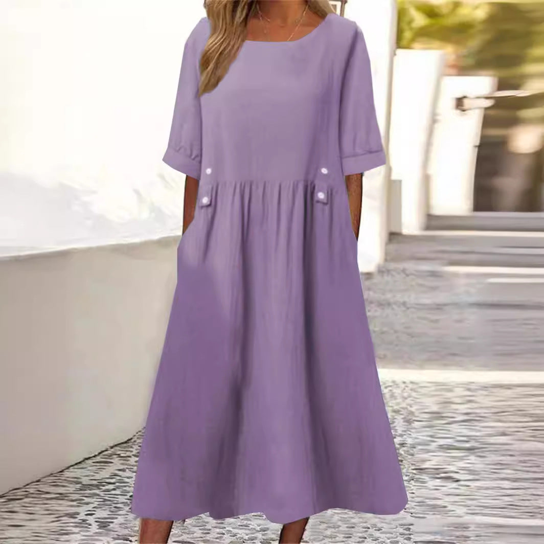 Norina - Summery Cotton Linen Dress