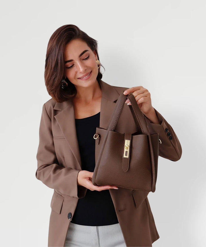 Kenia - Leather Shoulder Bag with Inner Pocket