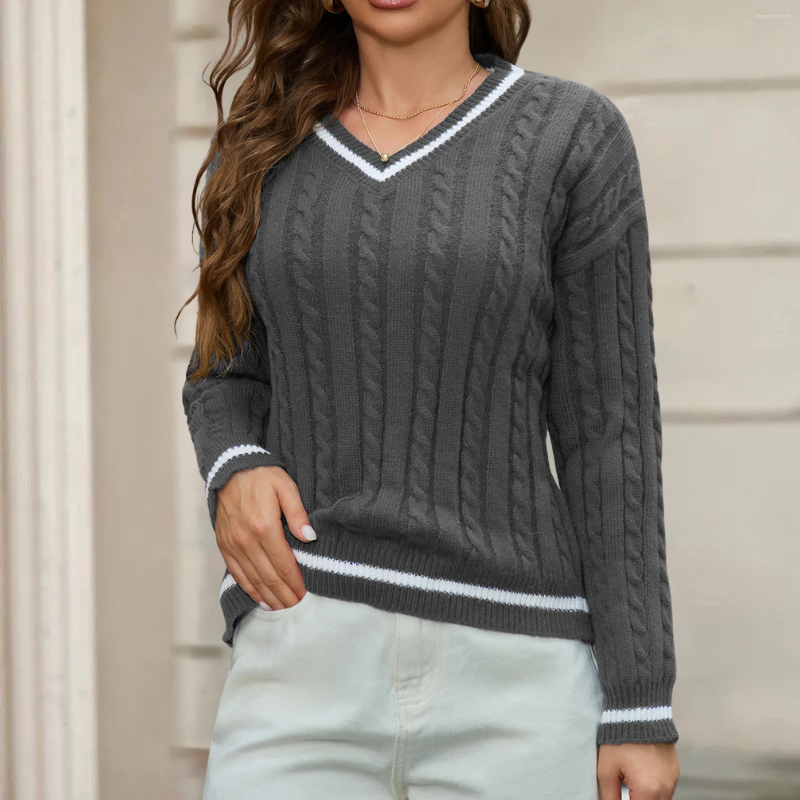 Noelle - Long Sleeve V-Neck Sweater