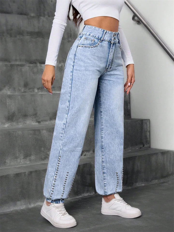 Friedel - High Waist Denim Pants