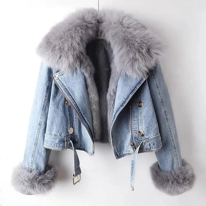 Hilde - Slim Fit Denim With Fur Lining