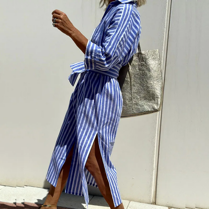 Niyara - Striped Shirt Dress