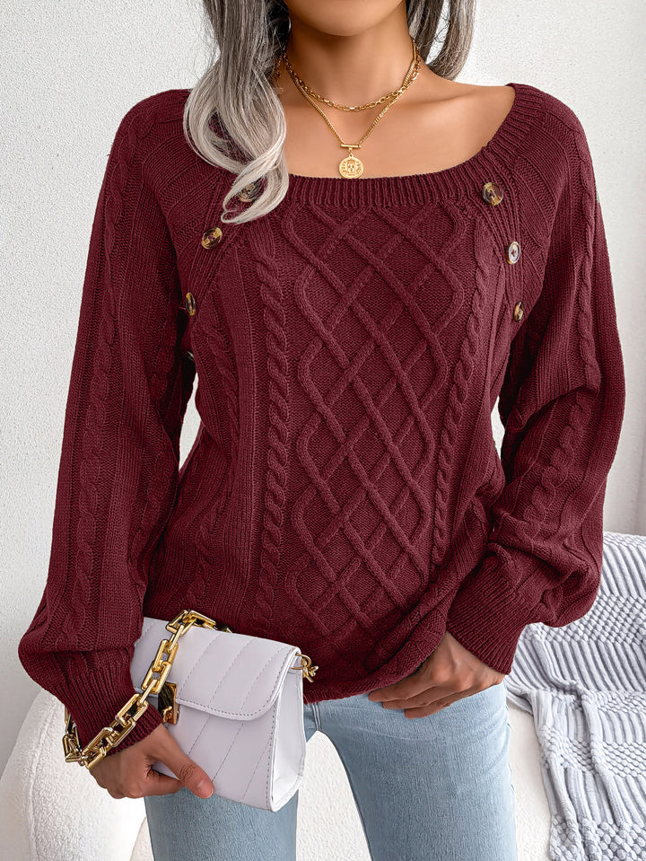 Deanna - Long Sleeve Knitted Sweater