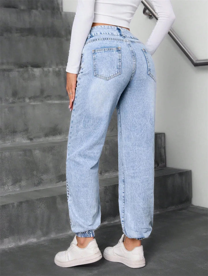 Friedel - High Waist Denim Pants