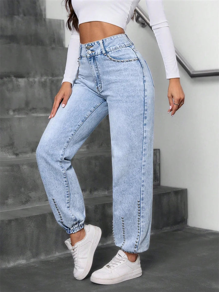 Friedel - High Waist Denim Pants