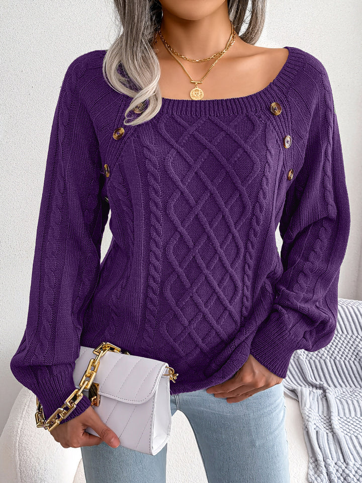 Deanna - Long Sleeve Knitted Sweater