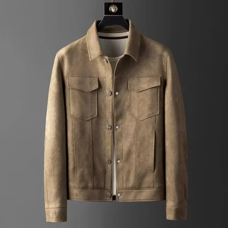Maceo - Comfortable Leather Jacket With Front Pockets