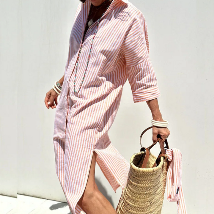 Niyara - Striped Shirt Dress