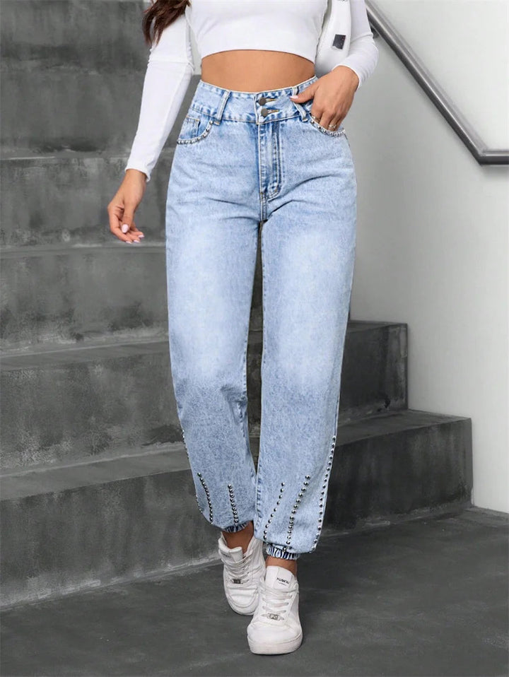 Friedel - High Waist Denim Pants