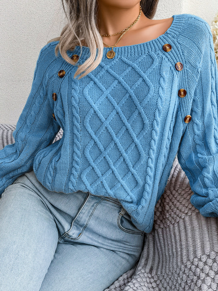 Deanna - Long Sleeve Knitted Sweater