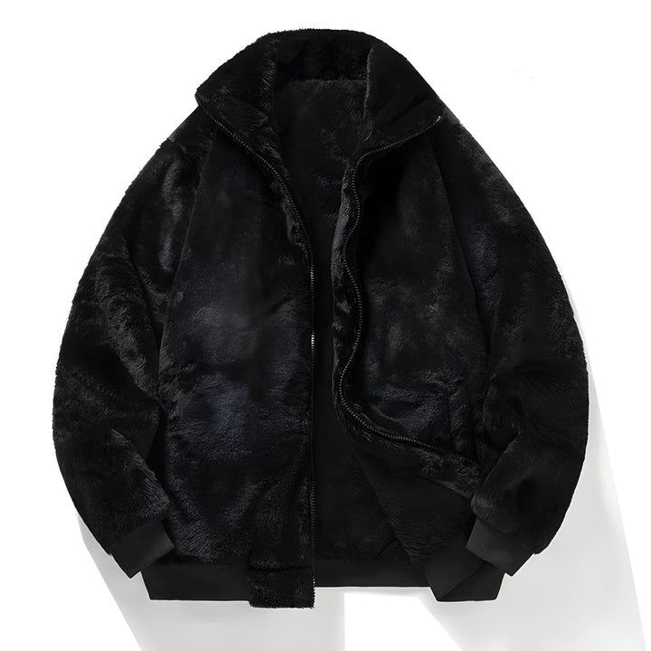 Nevin - Retro Faux Fur Bomber Jacket