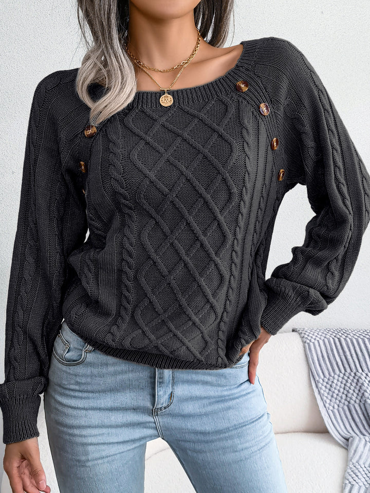 Deanna - Long Sleeve Knitted Sweater