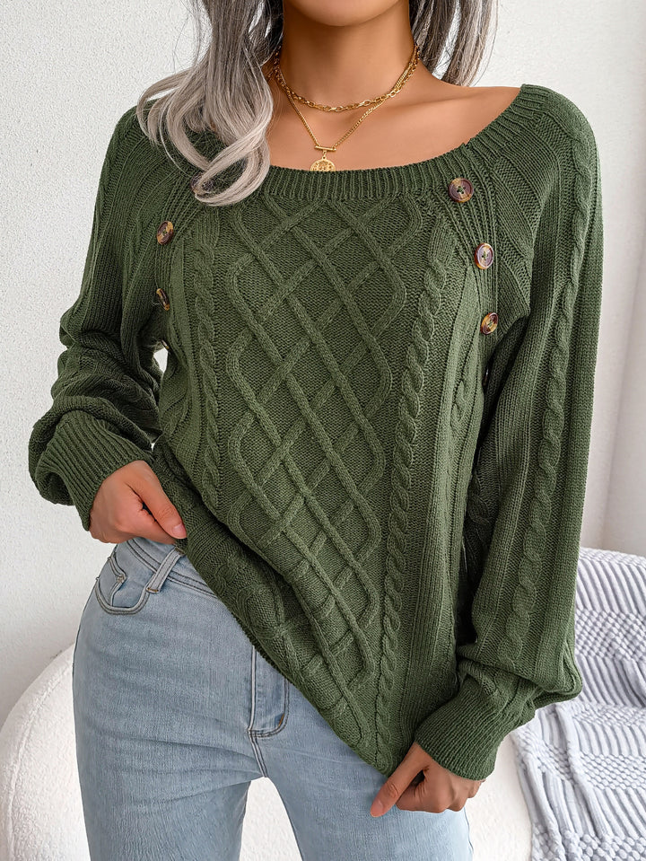 Deanna - Long Sleeve Knitted Sweater