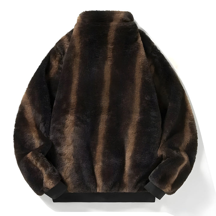 Nevin - Retro Faux Fur Bomber Jacket