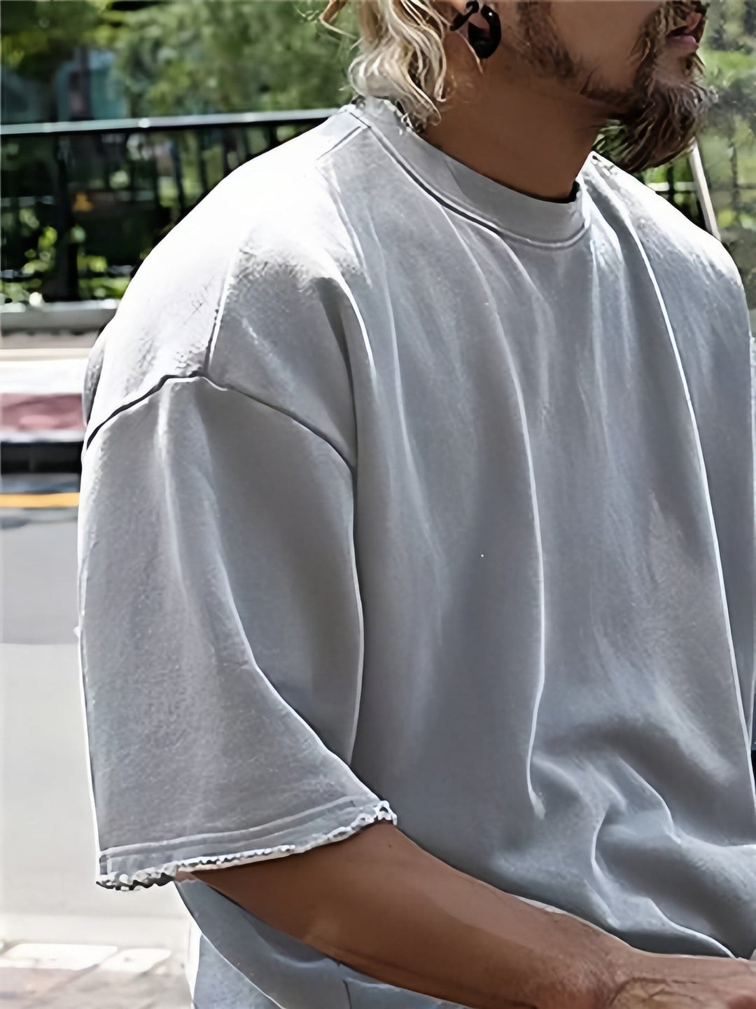 Khetag - Casual Loose Fit Solid Sport Set