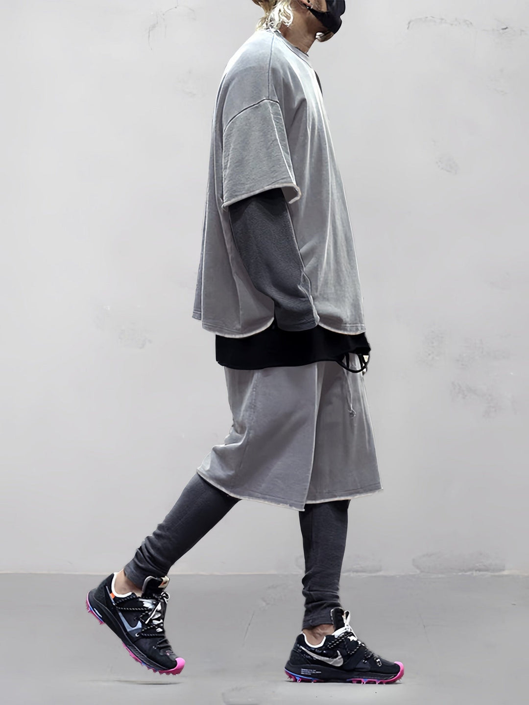 Khetag - Casual Loose Fit Solid Sport Set