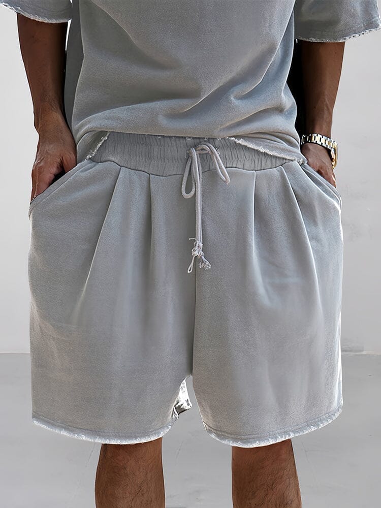 Khetag - Casual Loose Fit Solid Sport Set
