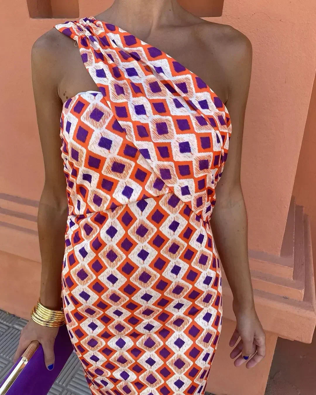 Svetlena - Elegant One-Shoulder Maxi Dress