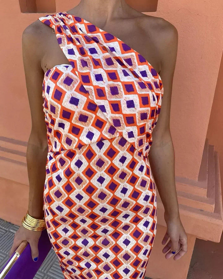 Svetlena - Elegant One-Shoulder Maxi Dress