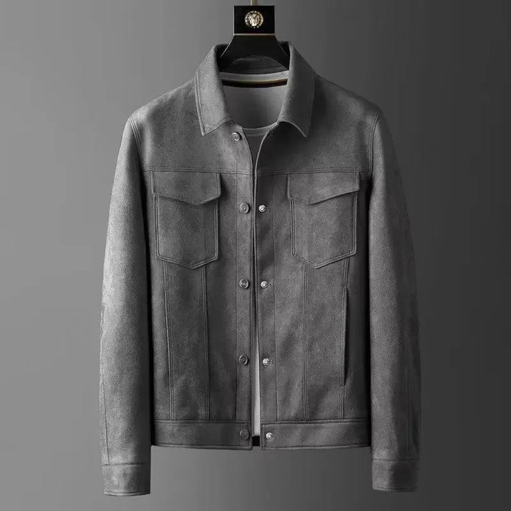 Maceo - Comfortable Leather Jacket With Front Pockets