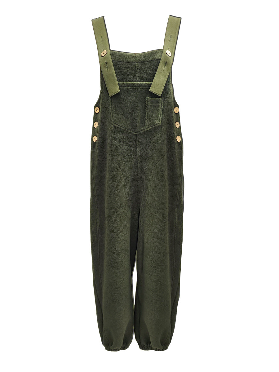 Clarice - Loose Fit Distressed Denim Overalls