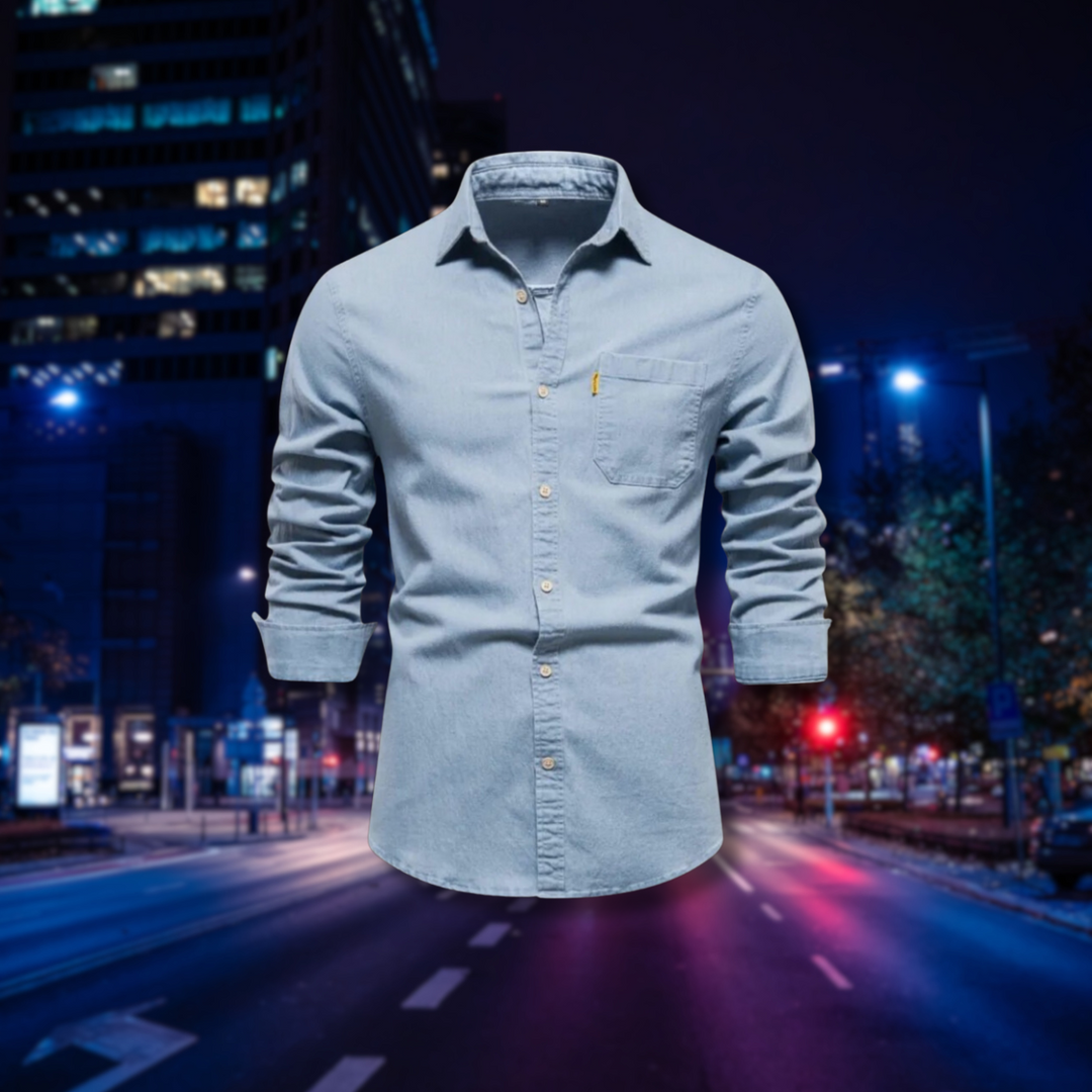 Norvin - Stylish Slim Fit Denim Shirt