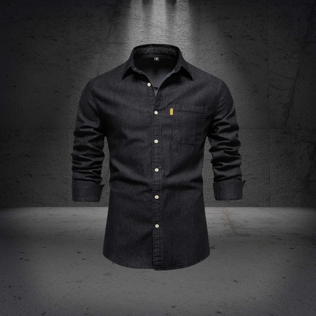 Norvin - Stylish Slim Fit Denim Shirt