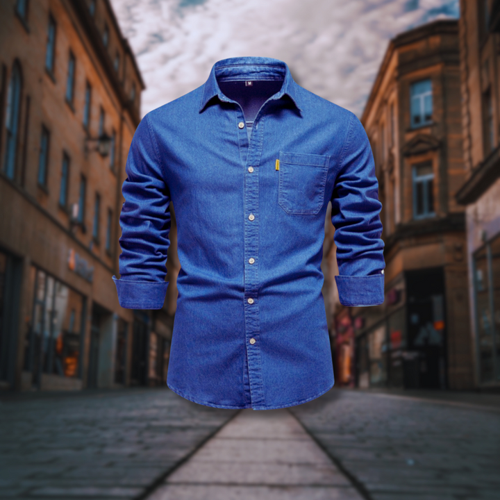 Norvin - Stylish Slim Fit Denim Shirt