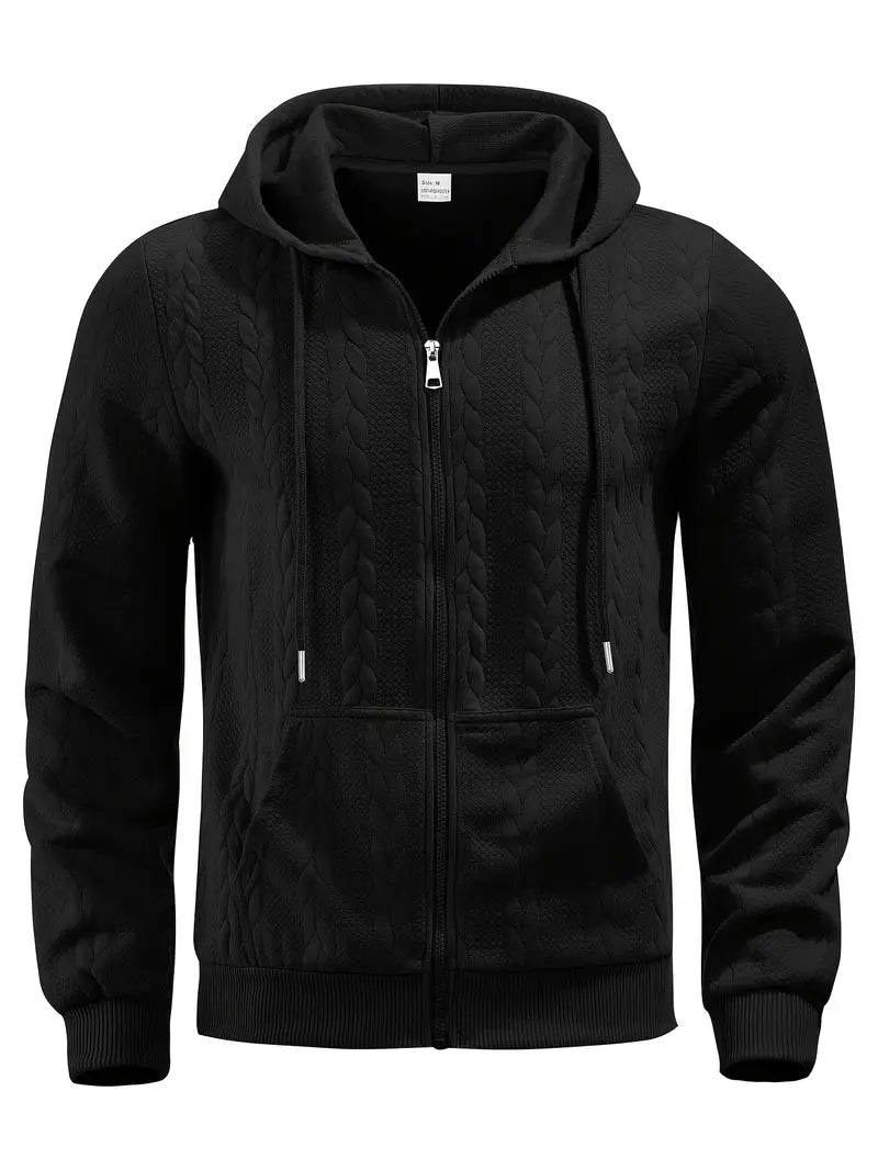 Philipp - Casual Zip Up Hoodie With Long Sleeve