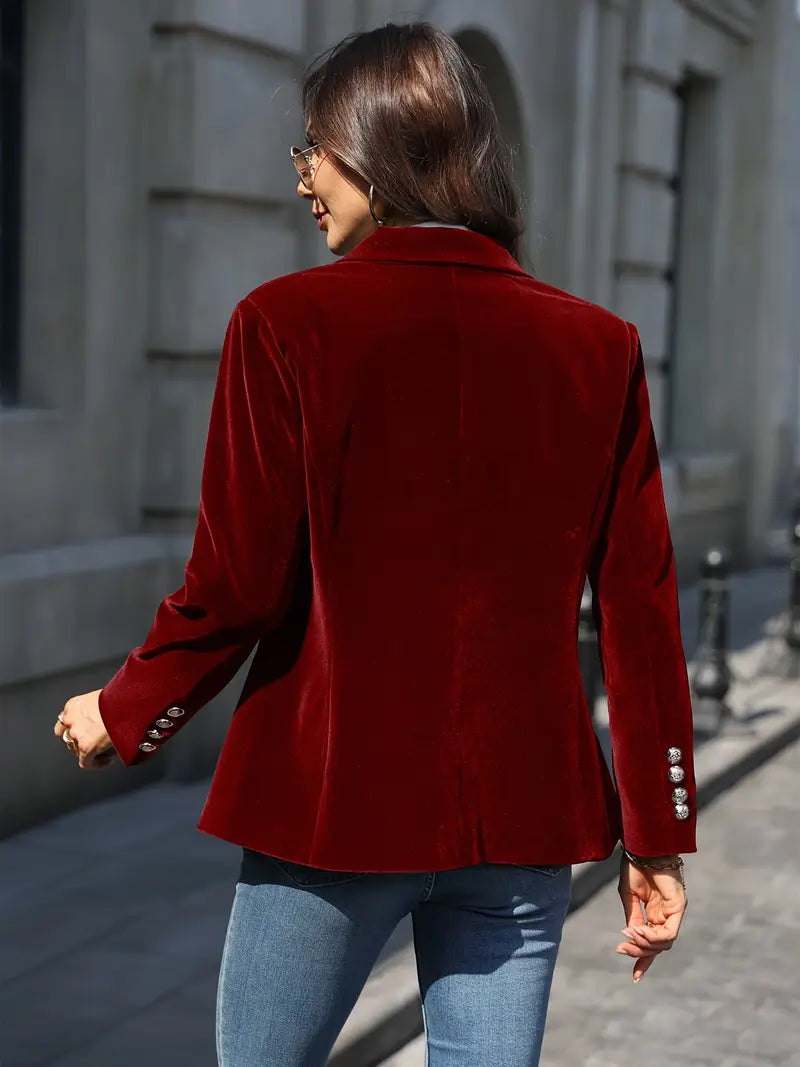 Desiree - Retro Elegant Single Button Blazer