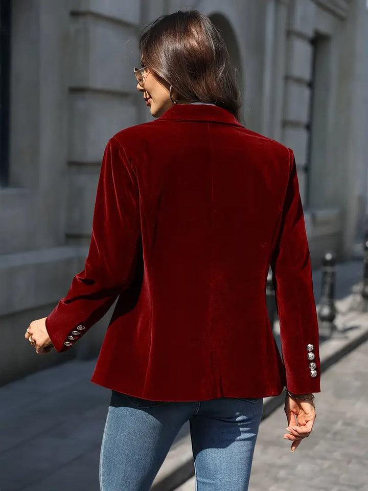 Desiree - Retro Elegant Single Button Blazer