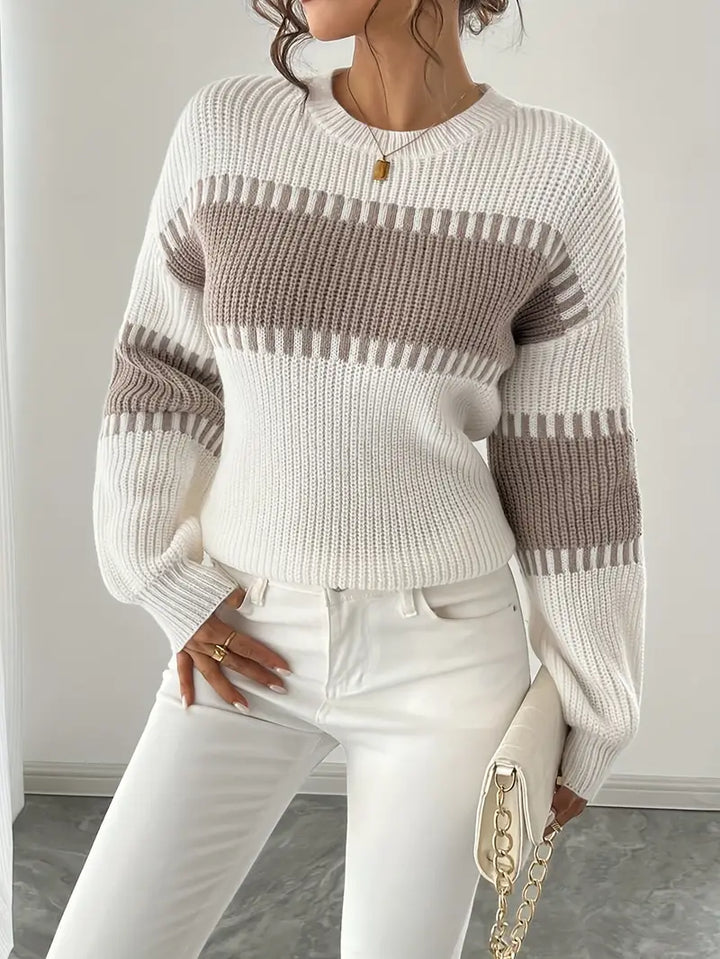 Gyneth - Long Sleeve Sweater With Round Neck