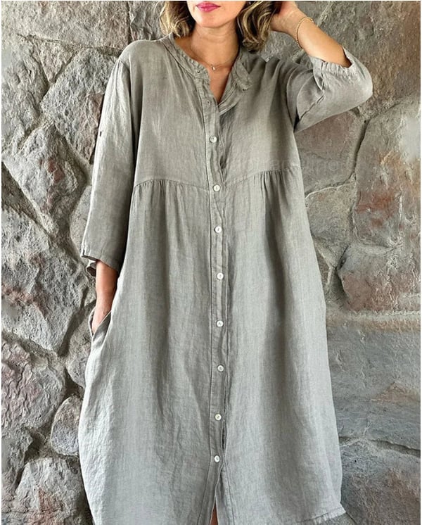 Nikita - Cotton And Linen Loose Shirt Dress