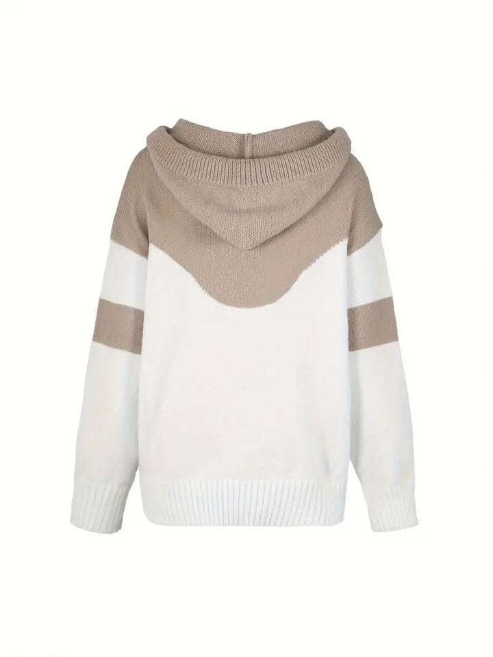 Letitia - Color Block Drawstring Hoodie
