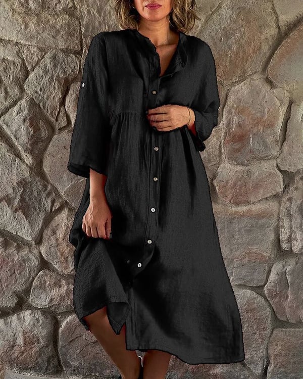 Nikita - Cotton And Linen Loose Shirt Dress
