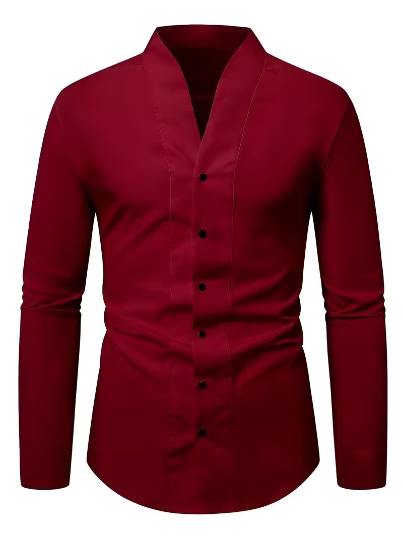 Abnar - Button-Up Long Sleeve Shirt