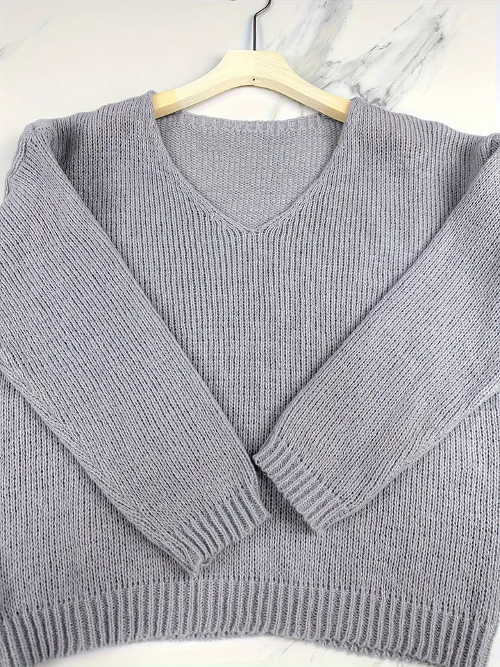 Schmidt - Casual Long Sleeve Sweater With V-Neck