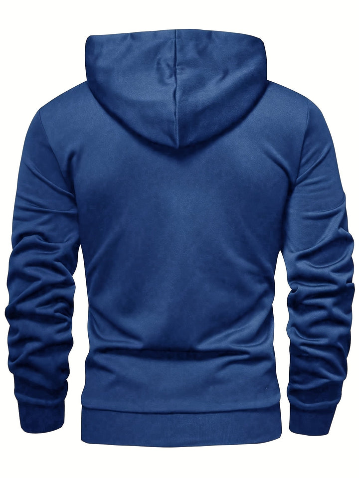 Klod - Casual Long Sleeve Hoodie With Button